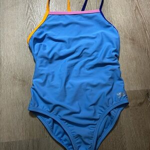 Speedo Kids' Vibrant Blue One-Piece Swimsuit